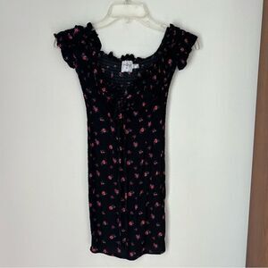 Polly floral retro 90s y2k short sleeve dress size 0